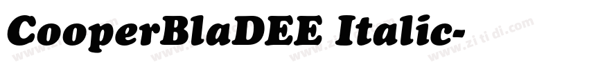 CooperBlaDEE Italic字体转换